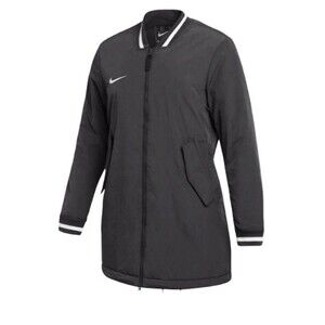 Nike Women's Jacket Medium Long Dugout Bench Black Zip Softball NWT Baseball Jac